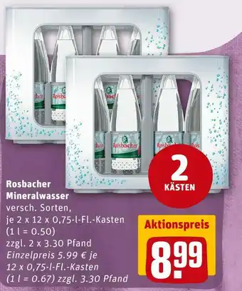 REWE Rosbacher mineralwasser Angebot