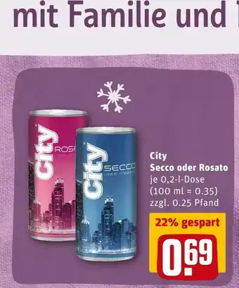 REWE City secco oder rosato Angebot