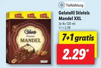 Lidl Gelatelli Stieleis Mandel XXL 8x120ml Angebot