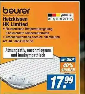 Expert Technomarkt Beurer Heizkissen Hk Limited Angebot