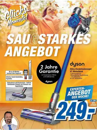 Expert Technomarkt Dyson Akku-handstaubsauger V7 Motorhead Angebot