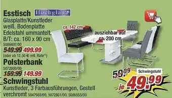 Poco Esstisch, Polsterbank, Schwingstuhl Angebot