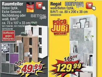 Poco Beton Raumteiler Angebot