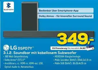 Euronics XXL Lg Dspd7y 3.1.2 Soundbar Mit Kabellosem Subwoofer Angebot