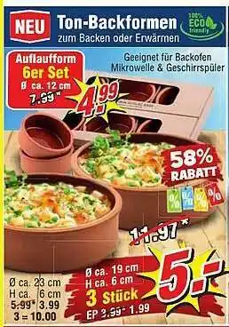 Wiglo Wunderland Ton-backformen Angebot