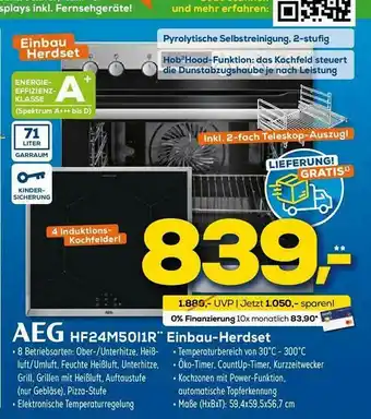 Euronics XXL Aeg Hf24m50l1r Einbau-herdset Angebot