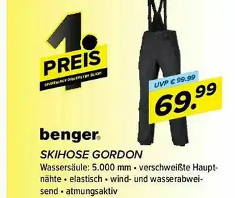 Hervis Benger Skihose Gordon Angebot