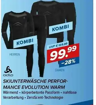 Hervis Odlo Skiunterwäsche Performance Evolution Warm Angebot