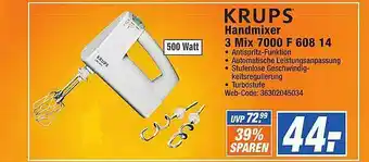 expert Octomedia Krups Handmixer 3 Mix 7000 F 608 14 Angebot