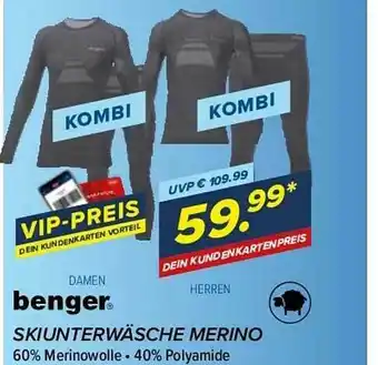 Hervis Benger Skiunterwäsche Merino Angebot