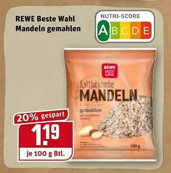 REWE Rewe Beste Wahl Mandeln Gemahlen Angebot