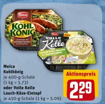 REWE Meica oder volle kelle kohlkönig oder lauch-käse-eintopf Angebot