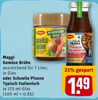 REWE Maggi gemüse brühe oder schnelle pfanne typisch italienisch Angebot