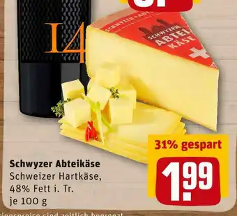 REWE Schwyzer abteikäse schweizer hartkäse Angebot