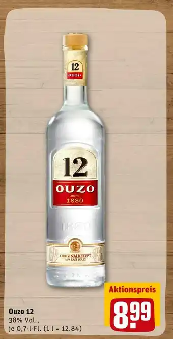 REWE Ouzo 12 schnaps Angebot