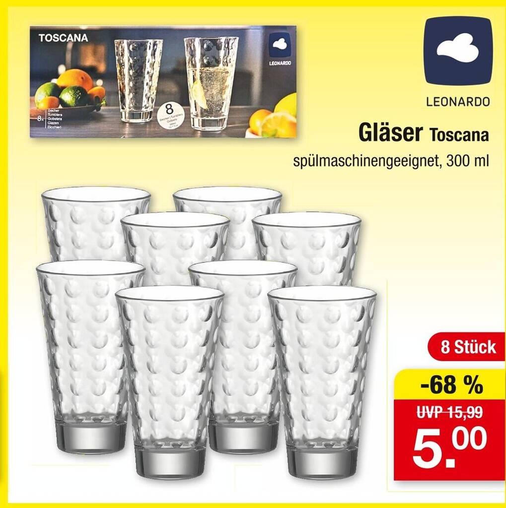 Leonardo gläser toscana Angebot bei Zimmermann