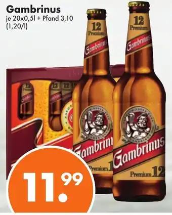 Trink und Spare Gambrinus 20x0,5L Angebot