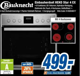 Expert Klein Bauknecht Einbauherdset Heko Star 4 EX Angebot