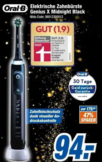 Expert Klein Oral-B Elektrische Zahnbürste Genius X Midnight Black Angebot