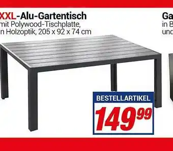 CENTERSHOP XXL Alu Gartentisch Angebot