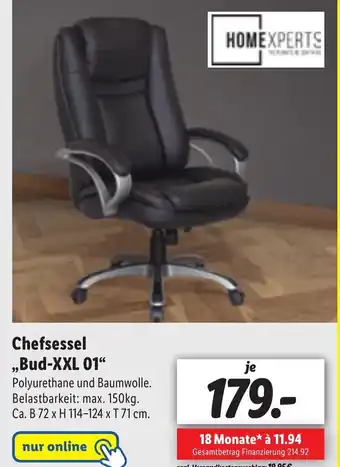 Lidl Chefsessel ,,Bud-XXL 01" Angebot