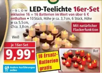 Norma I-GLOW LED-Teelichte 16er-Set Angebot