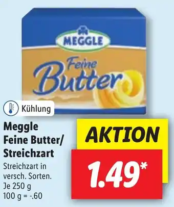 Lidl Meggle Feine Butter/Streichzart 250g Angebot