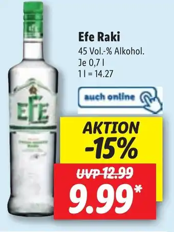 Lidl Efe Raki 0,7L Angebot