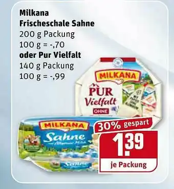 REWE Milkana Frischeschale Sahne Oder Pur Vielfalt Angebot