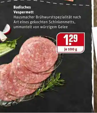 REWE Badisches Vespermett Angebot