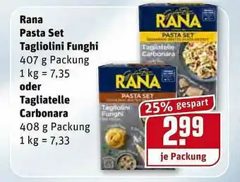 REWE Rana Pasta Set Tagliolini Funghi Oder Tagliatelle Carbonara Angebot