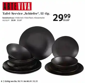 Selgros Arteviva Tafel-service „schiefer“ Angebot