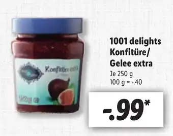 Lidl 1001 delights Konfitüre/Gelee extra 250g Angebot