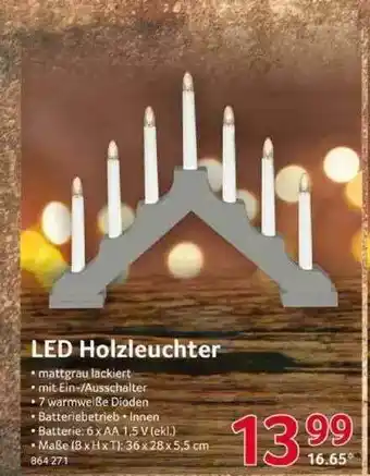 Selgros Led Holzleuchter Angebot