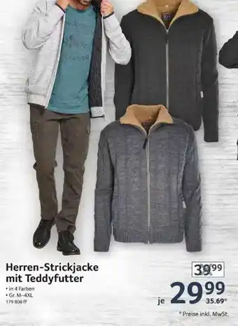 Selgros Herren-strickjacke Mit Teddyfutter Angebot