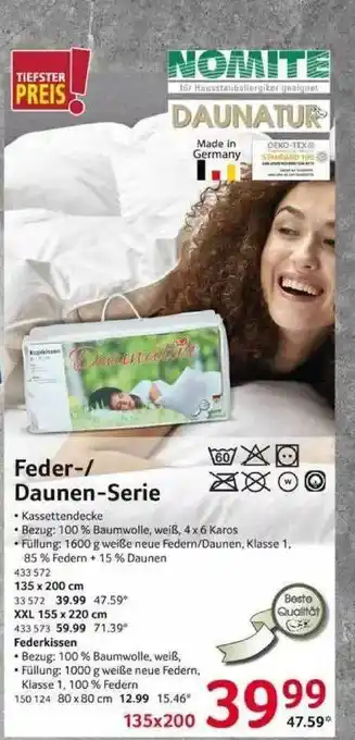 Selgros Nomite Daunatur Feder- Daunen-serie Angebot