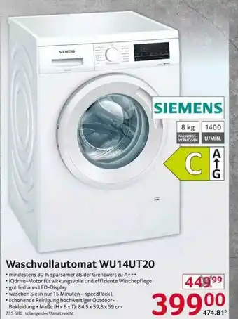 Selgros Waschvollautomat Wu14ut20 Angebot