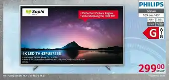 Selgros Philips Saphi 4k Led Tv 43pus7555 Angebot