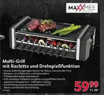 Selgros Multi-grill Mit Raclette Und Drehspießfunktion Maxxmee Angebot