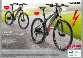 Selgros Telefunken E-bike Mtb „aufsteiger“ 27.5 Angebot