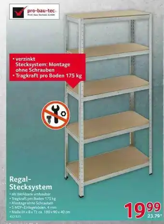 Selgros Pro-bau-tec Regal-stecksystem Angebot