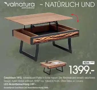 Zurbrüggen Valnatura couchtisch 1410 Angebot