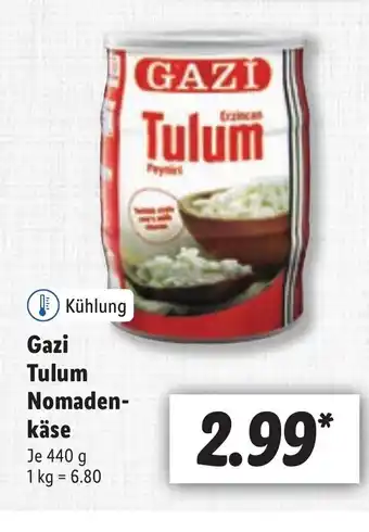 Lidl Gazi Tulum Nomadenkäse 440g Angebot