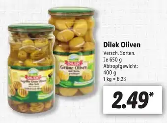 Lidl Dilek Oliven 650g Angebot