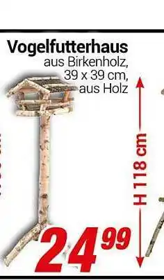 CENTERSHOP Vogelfutterhaus Angebot
