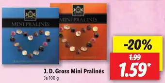 Lidl J.D. Gross Mini Pralinés 100g Angebot