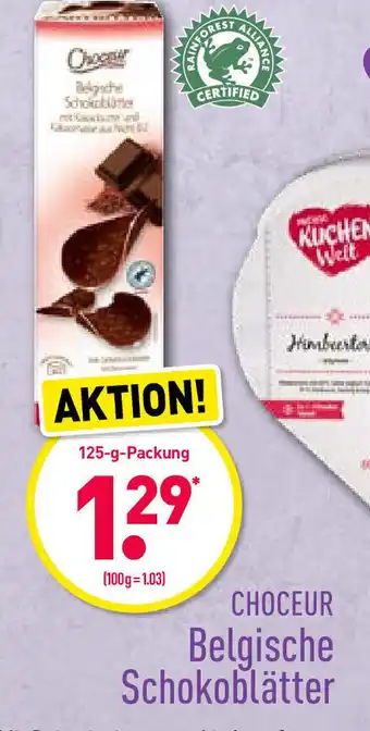 Aldi Nord Choceur Belgische Schokoblätter 125g Angebot