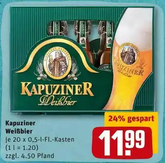 REWE Kapuziner weißbier Angebot