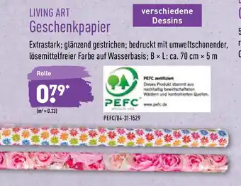 Aldi Nord Living Art Geschenkpapier Angebot