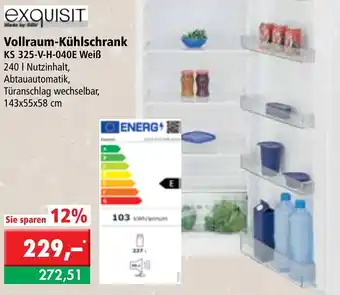 L. STROETMANN GROSSMARKT Exquisit Vollraum Kühlschrank KS 325-V-H-040E Weiß Angebot